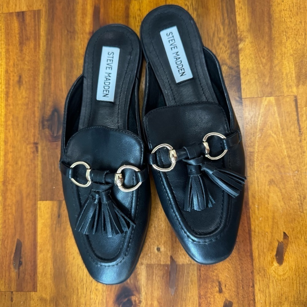 Steve Madden Cayler Black Mule Loafers